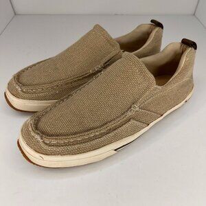 Margaritaville Mens Barbados MG7009M Beige Canvas Low Top Size 8 Slip-On Shoes